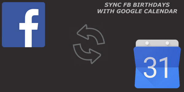 sync Facebook birthdays and google calendar