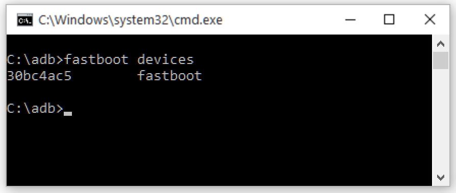 Fastboot devices 