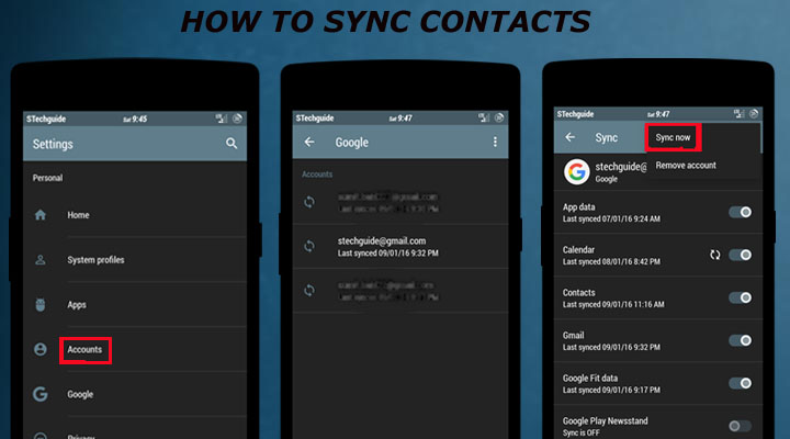 How to sync contacts