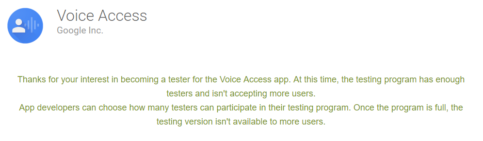Google Voice Access App