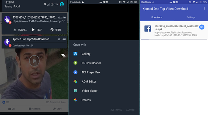 One tap Facbook module