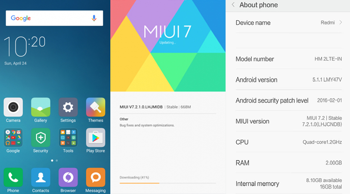Download MIUI 7.2 Global Stable ROM for Redmi 2 Prime