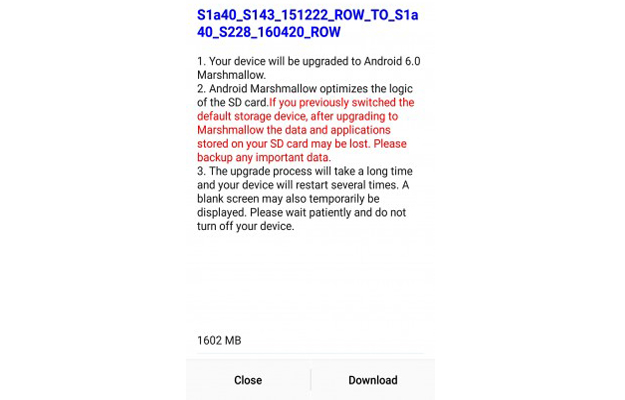 Update Lenovo Vibe S1 to Marshmallow