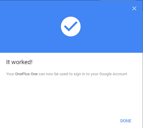 Enable Google Prompt