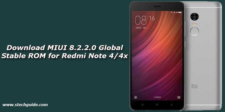Download MIUI 8.2.2.0 Global Stable ROM for Redmi Note 4/4x