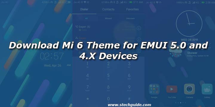 Download Mi 6 Theme for EMUI 5.0 and 4.X Devices