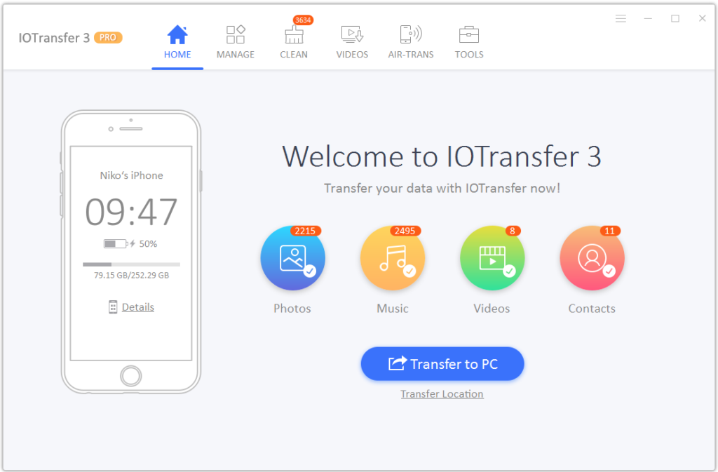 Download IOTransfer 3 for Windows to Manage your iPhone and iPad