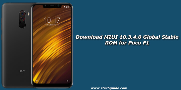 Download MIUI 10.3.4.0 Global Stable ROM for Poco F1