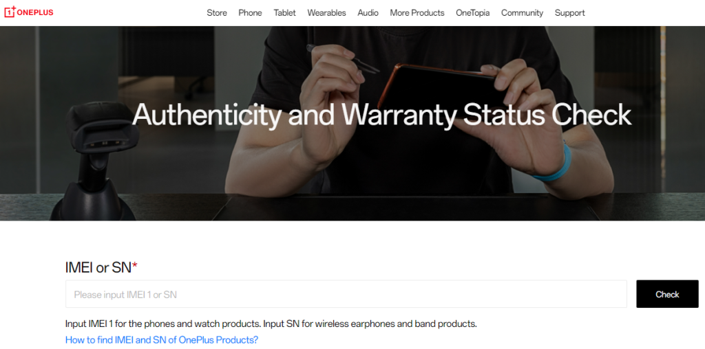 Check phone warranty status using IMEI
