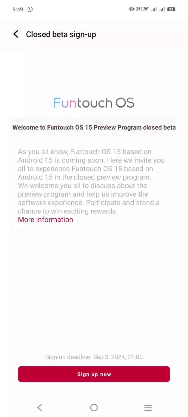 Funtouch OS 15 iQOO and Vivo