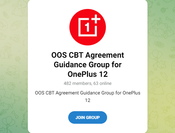 OxygenOS 15 CBT Telegram Group
