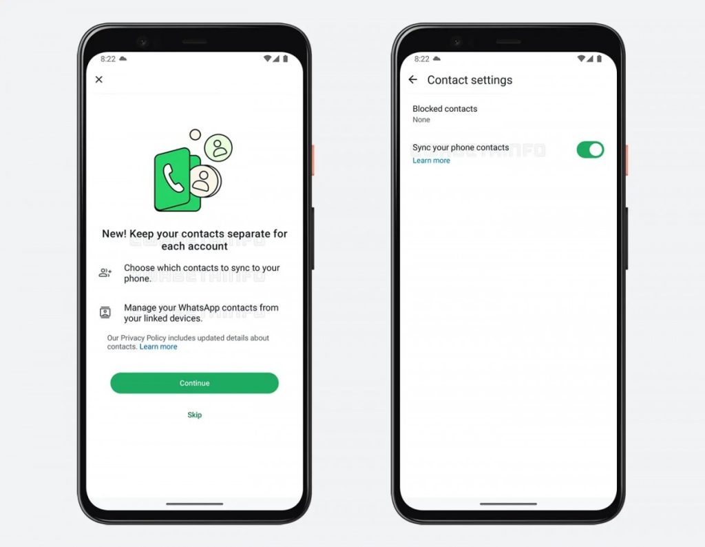WhatsApp Contact Syncing Features