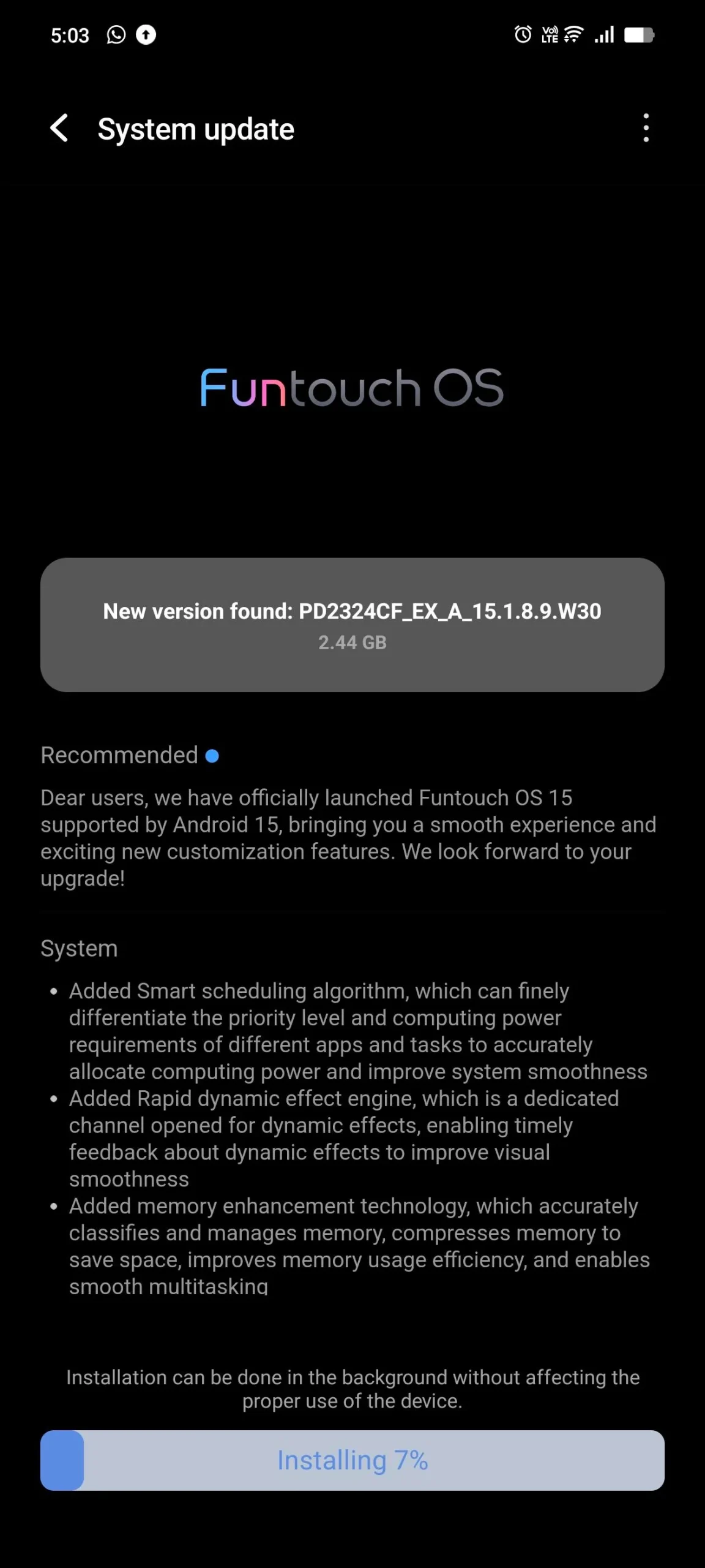 Android 15 for Vivo X100 Pro