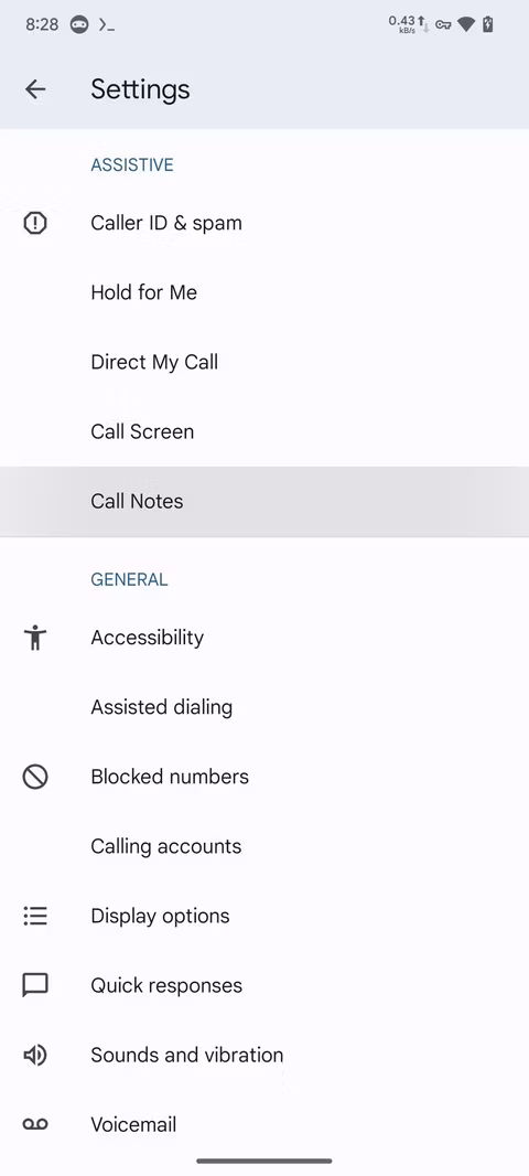 Call Notes