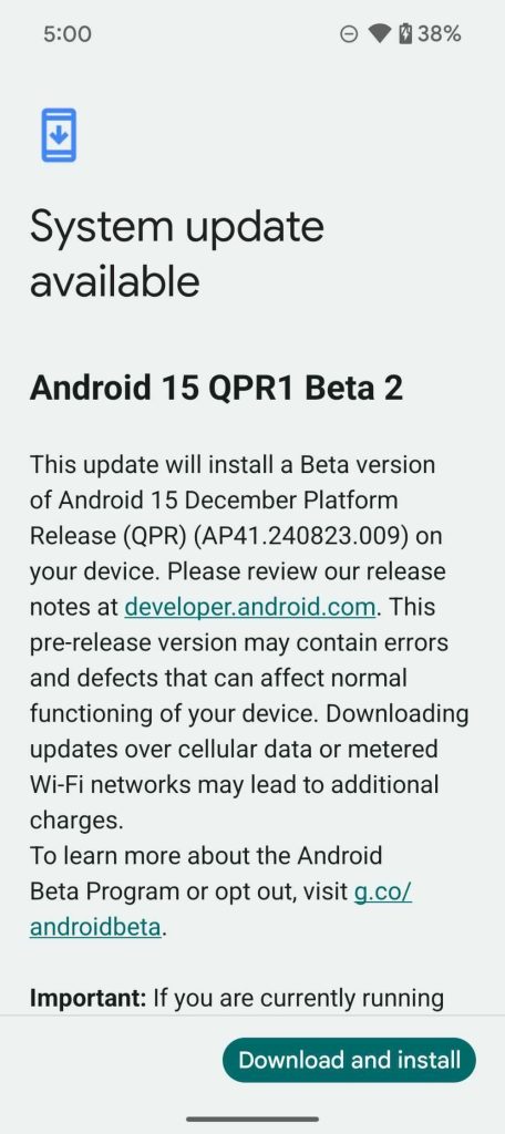 Download Android 15 QPR1 Beta 2 for Pixel Devices