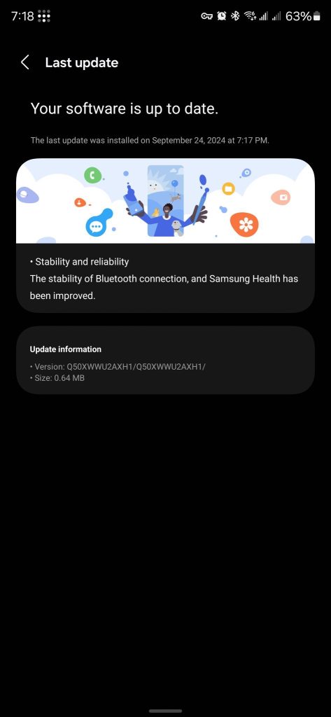 Samsung Galaxy Ring Software Update