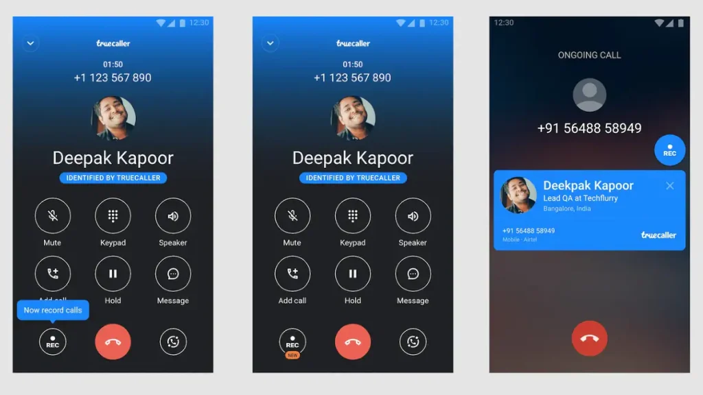 Truecaller call recording