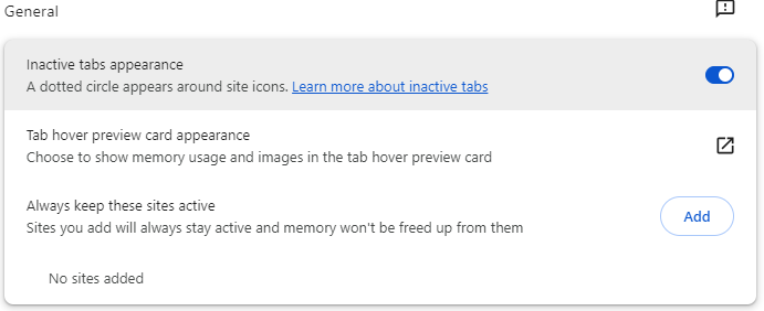 Disable Sleeping Tabs in Chrome