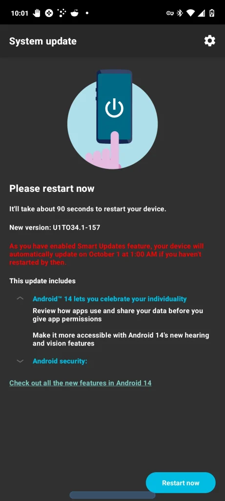 Android 14 update for its Moto G Power 2023
