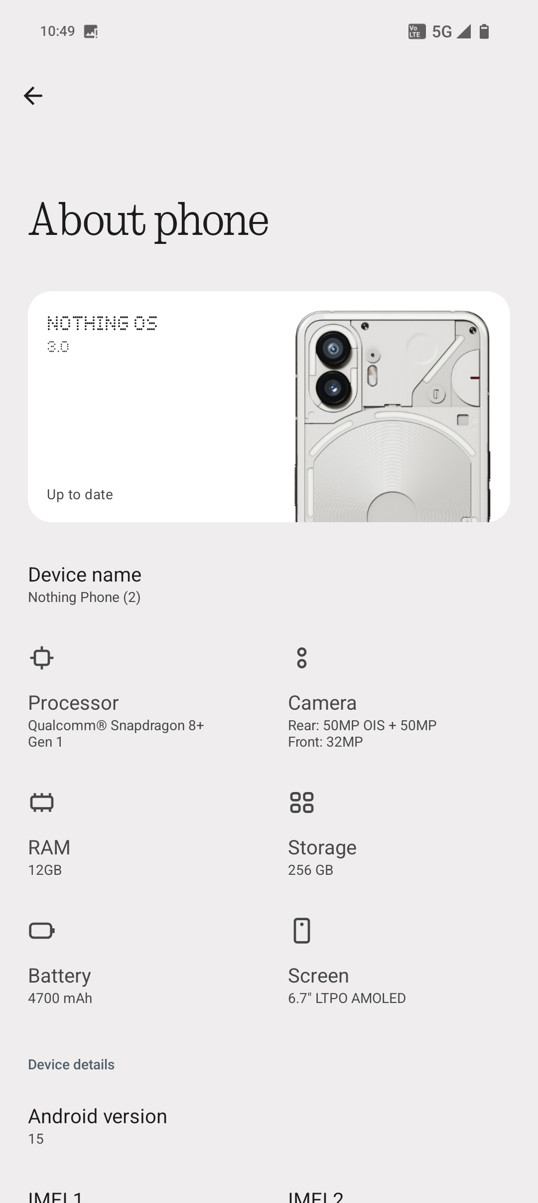 Nothing OS 3.0 update for Phone 2
