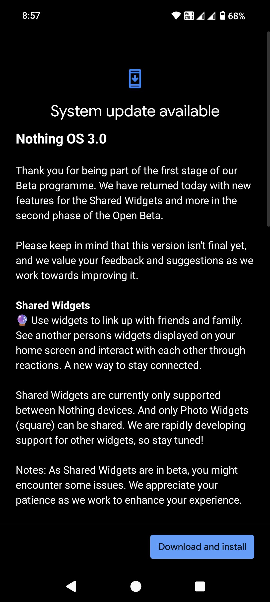 Nothing OS 3.0 Beta 2 for Phone 2a
