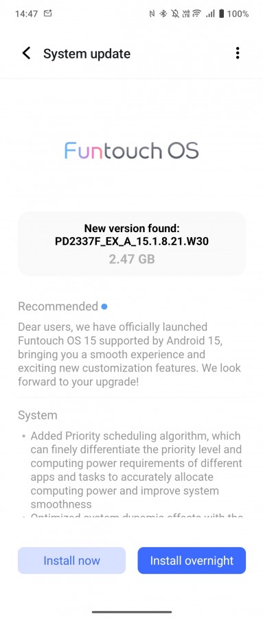 Android 15 for Vivo X Fold3 Pro