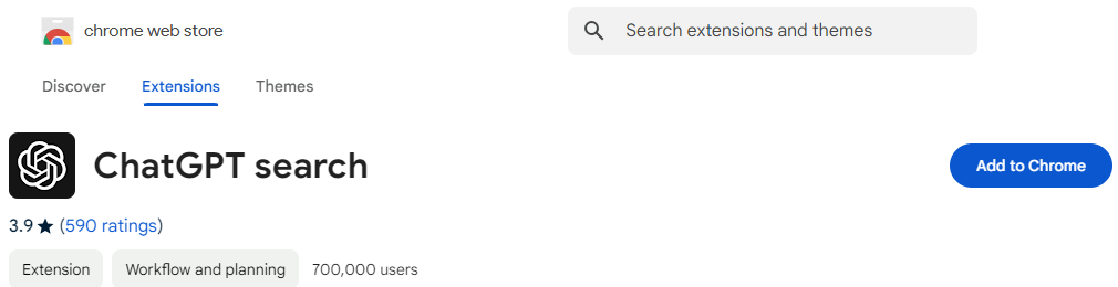 Chatgpt search extension