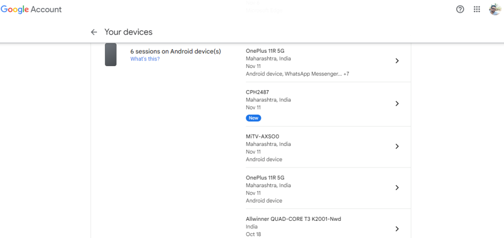 Remove an Old Device from Your Google Account