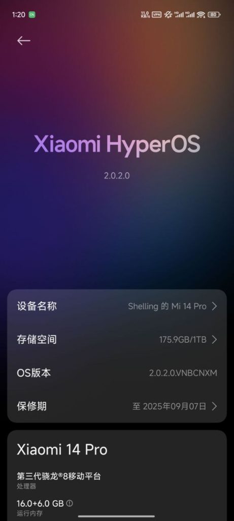HyperOS 2 update for Xiaomi 14 Pro
