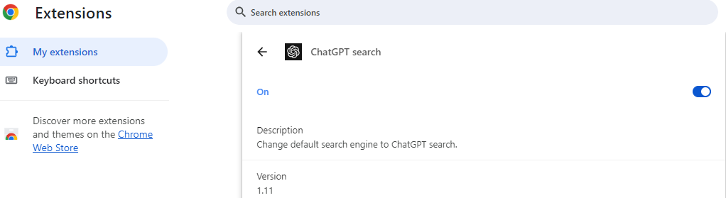 Enable ChatGPT Search as Default