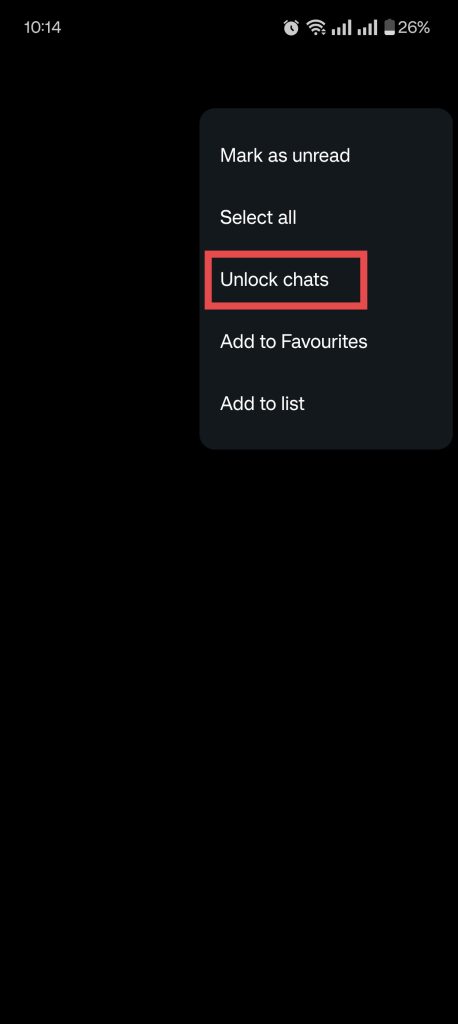 Unlock Whatsapp chat