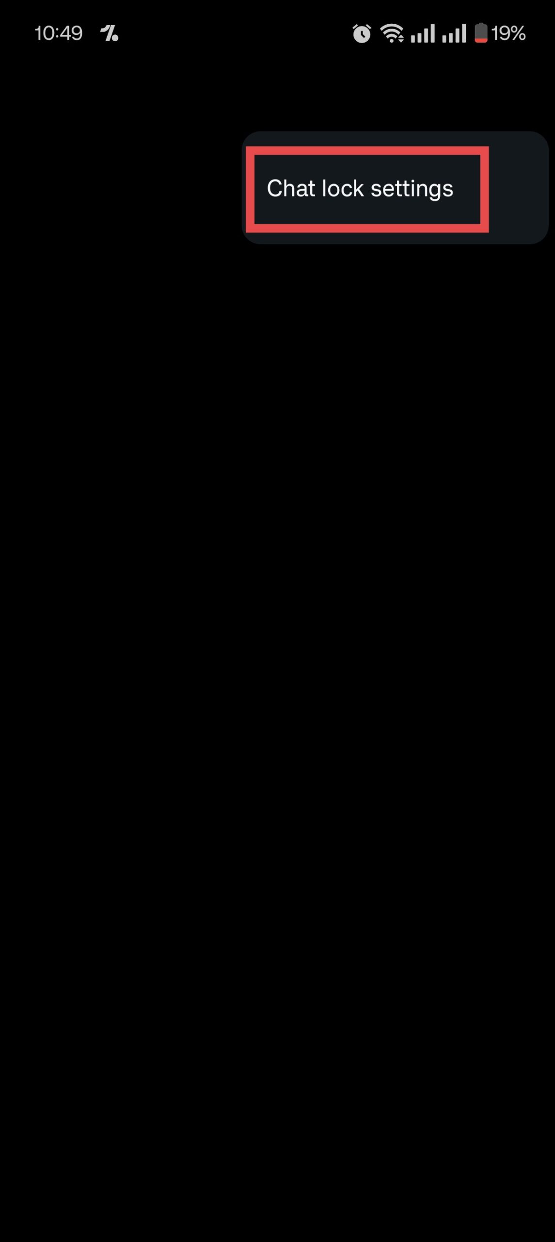 create a secret code for chat lock in WhatsApp