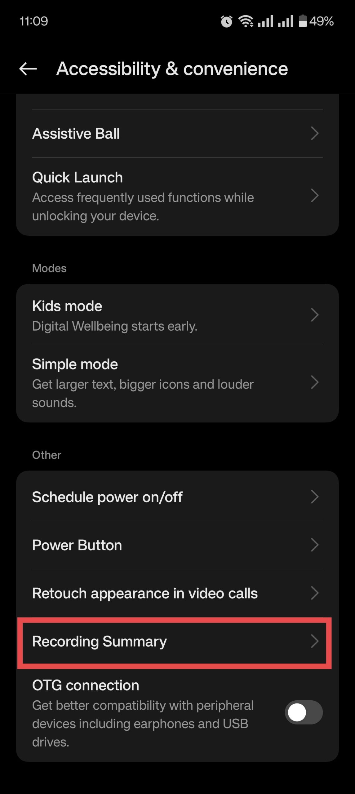 Enable Recording Summary on your OnePlus Phone