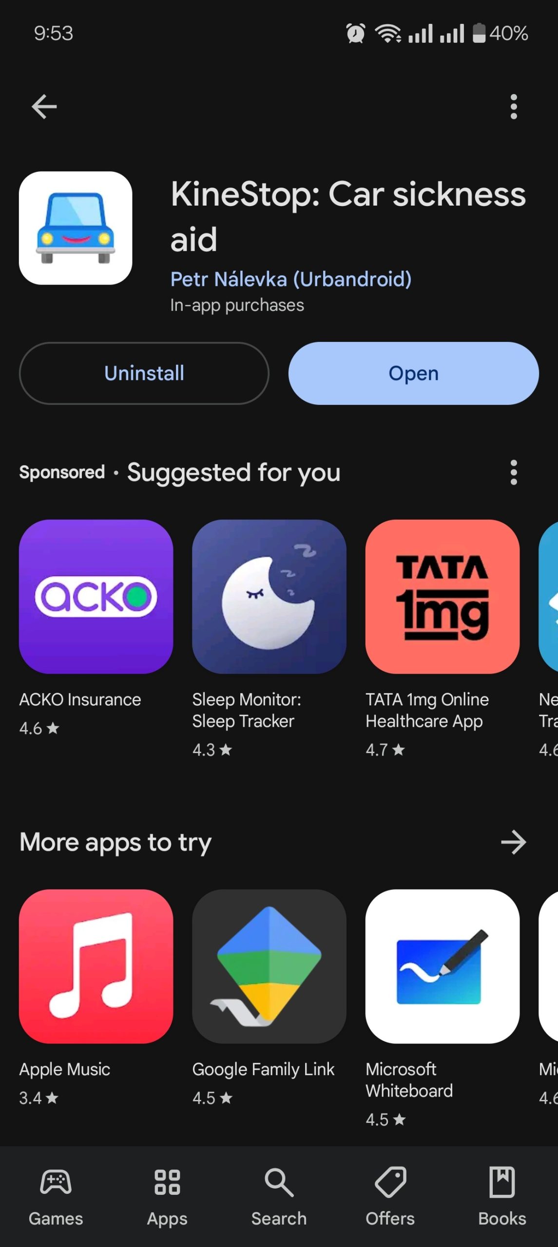 Install KineStop app