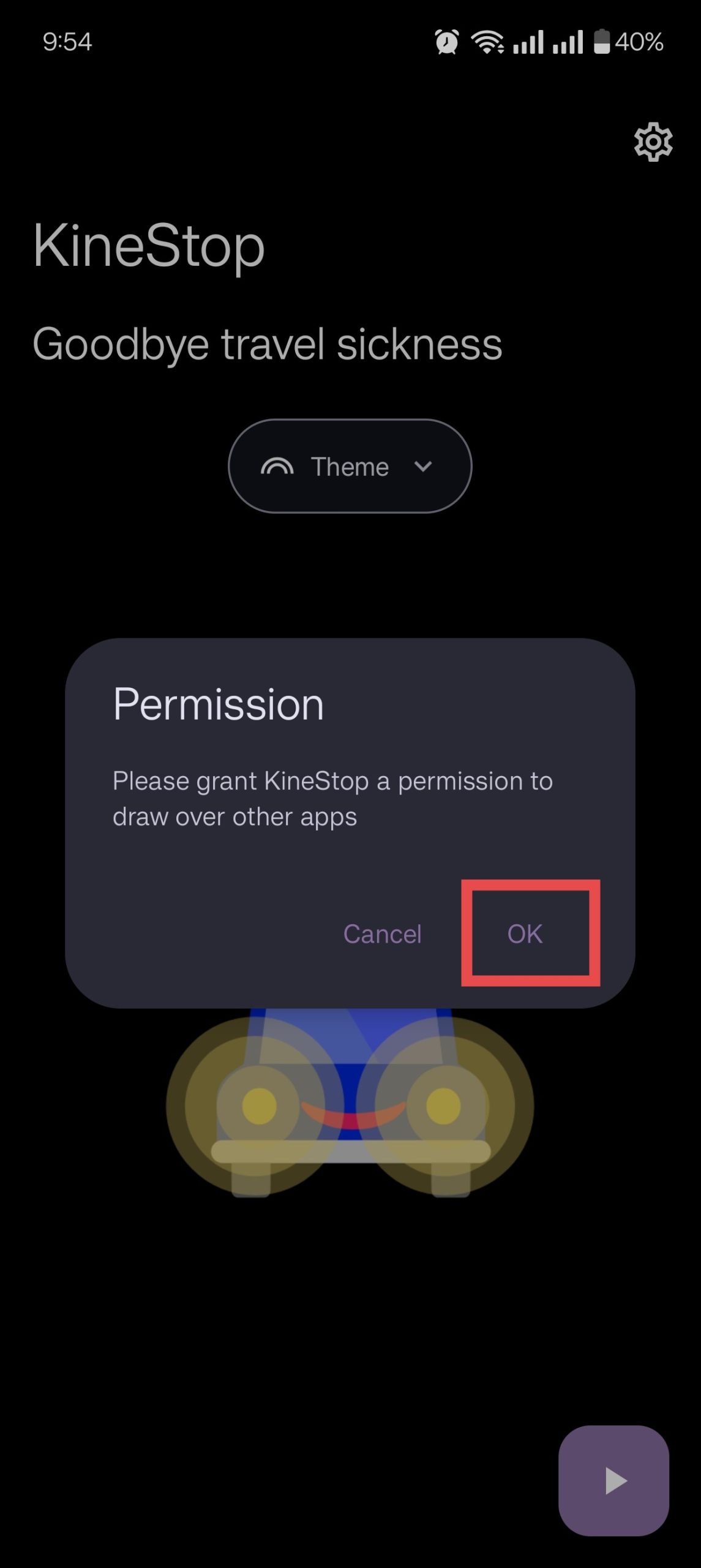 Install KineStop app