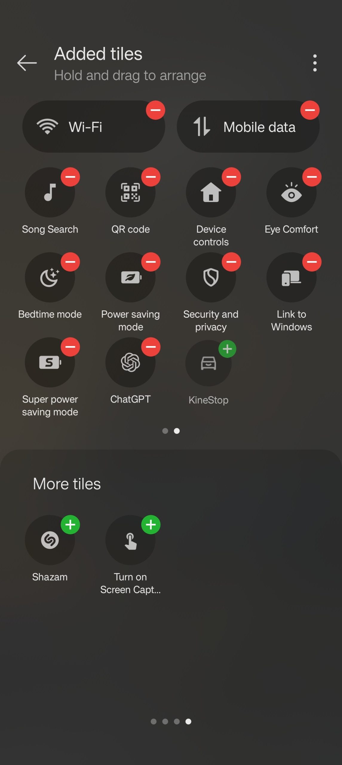 Add KineStop to Quick Settings