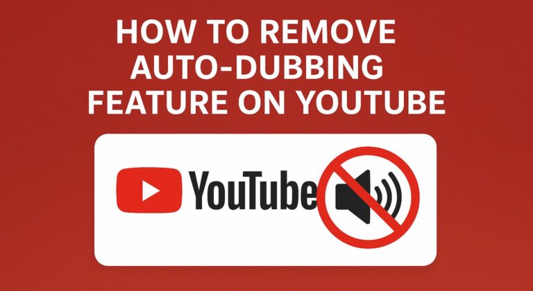 Remove Auto-Dubbing Feature on YouTube