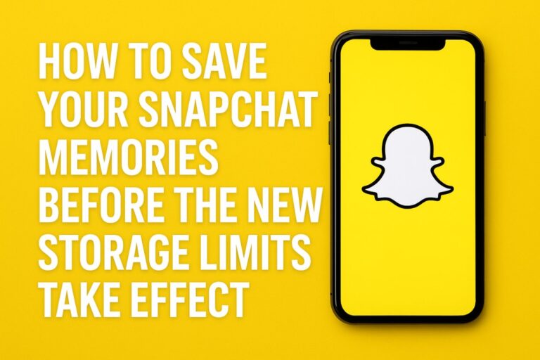 How to Save Your Snapchat Memories Before the New Storage Limits Hit Save Your Snapchat Memories